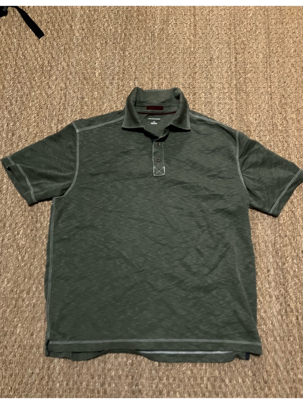 Saks Fifth Avenue Men's Polo Shirt - Olive Green